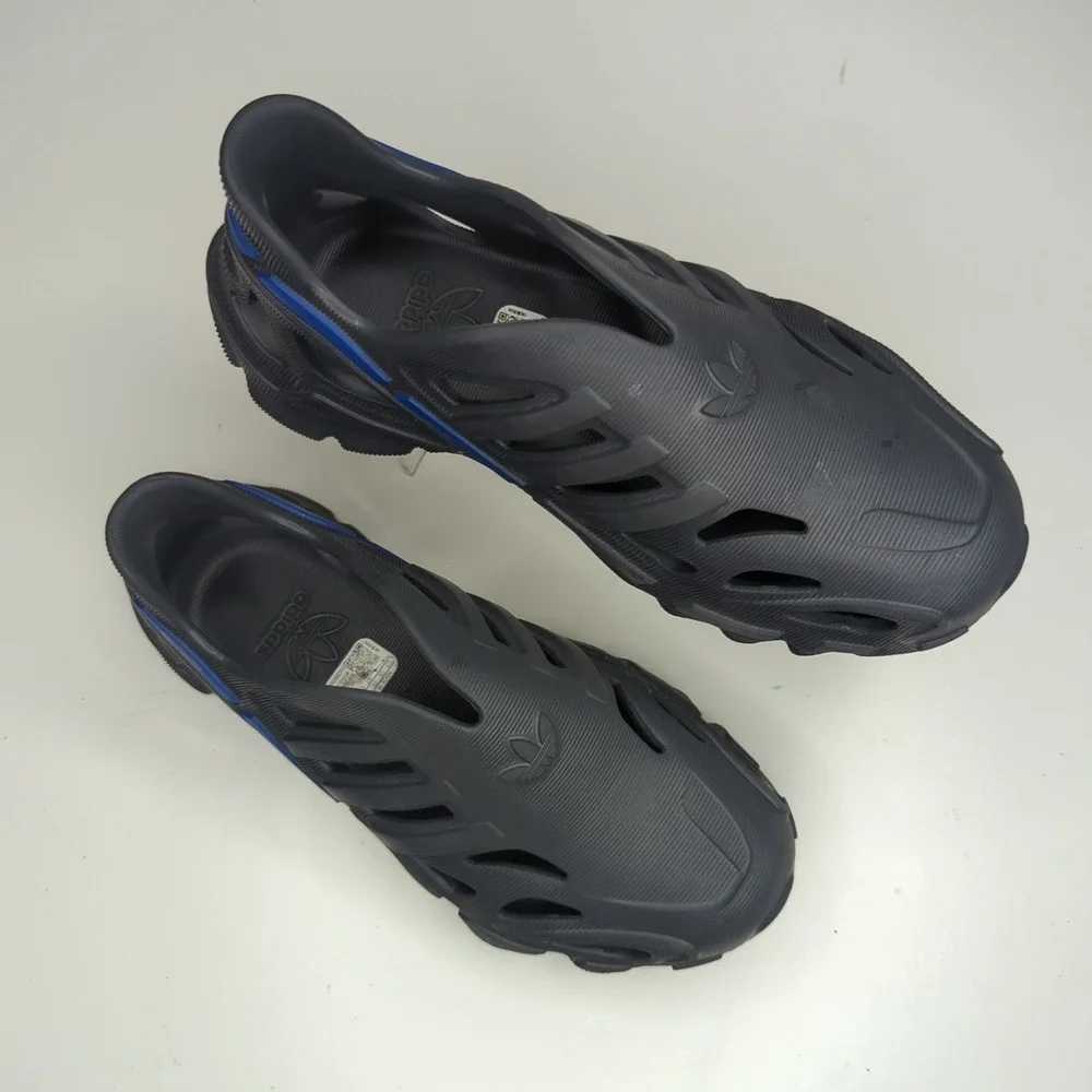Adidas Adifom Climacool Shoes Mens Size‎ 4 Black Blue Slides Sandals Clogs